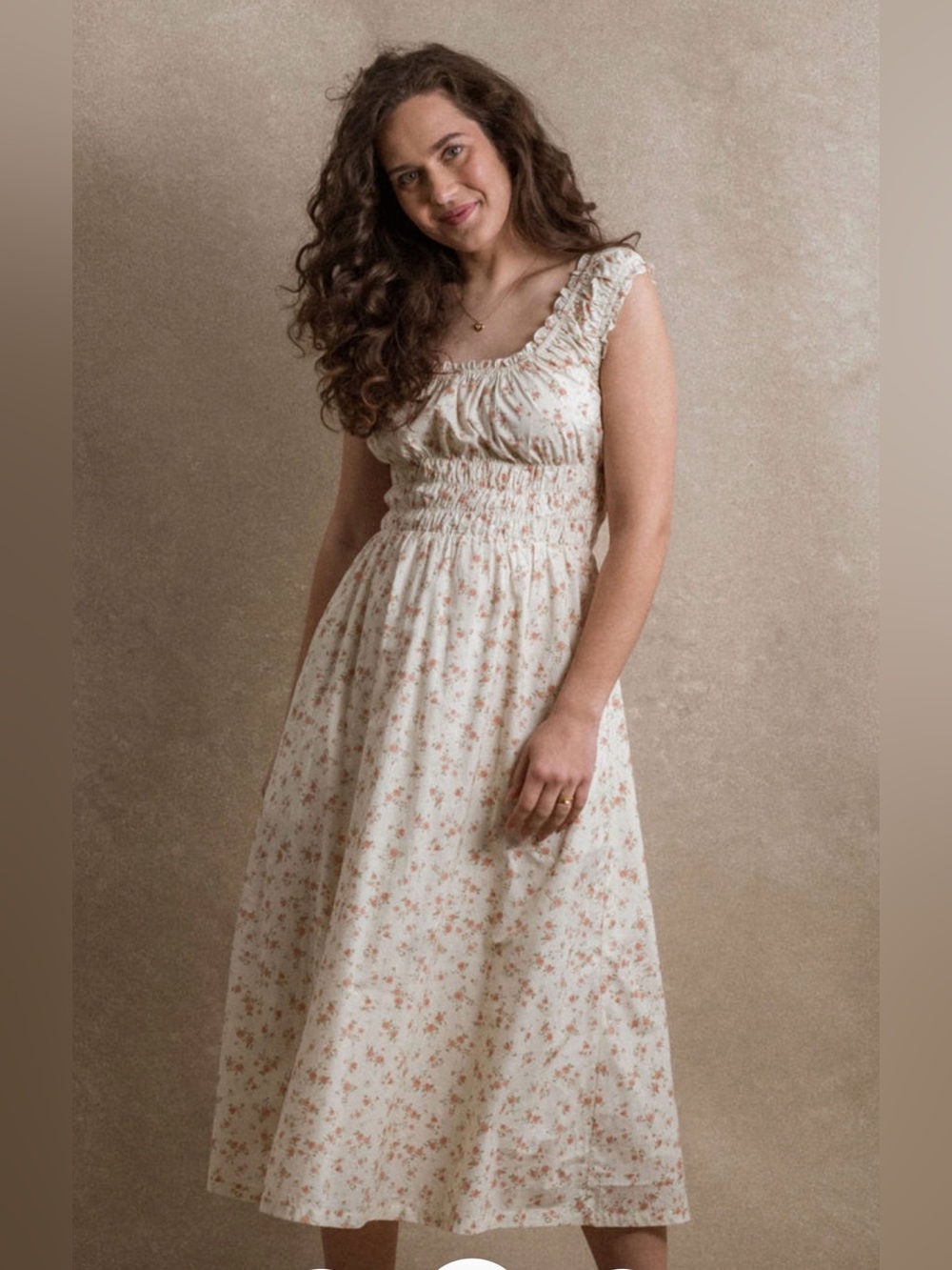 Neuflora Seaview Dress Cream Floral